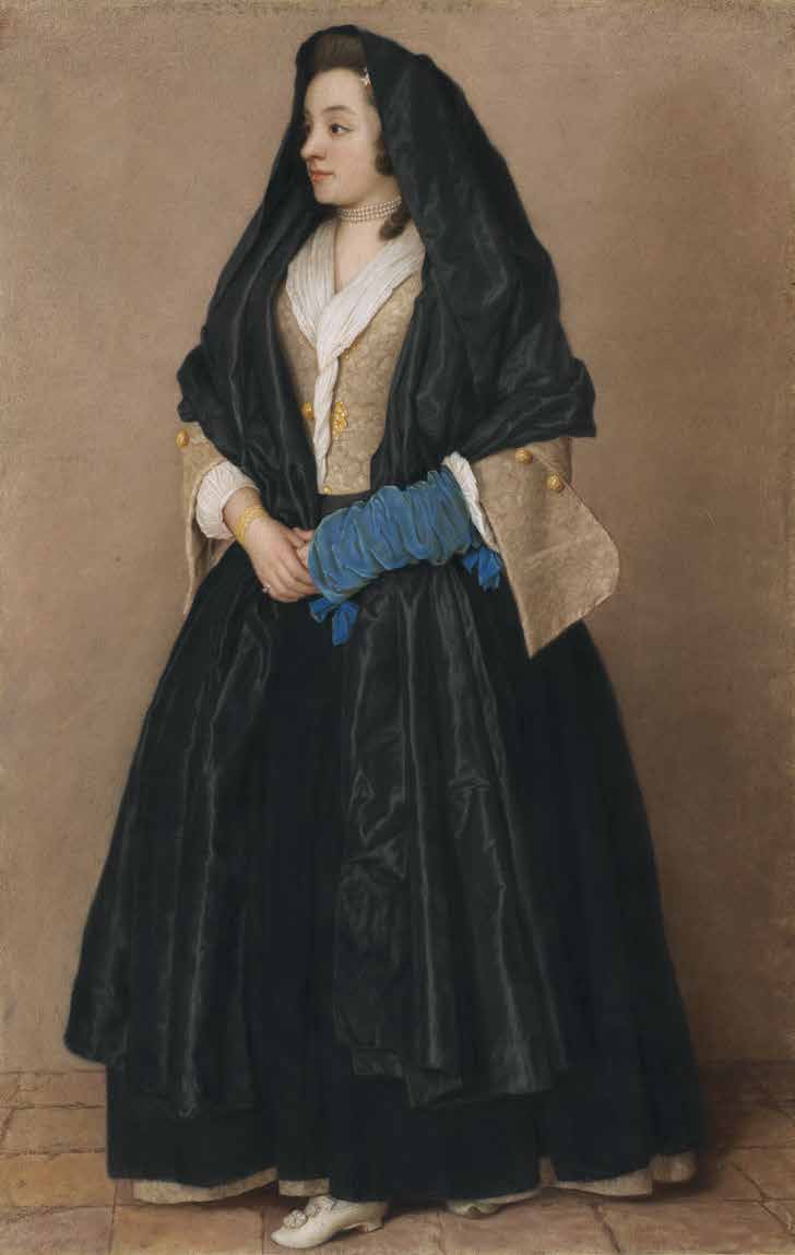 An elegant young woman in Maltese costume, c.1744