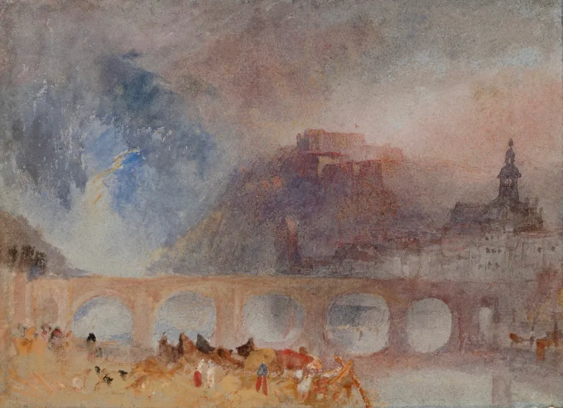 View of Givet, on the Meuse, south of Dinant