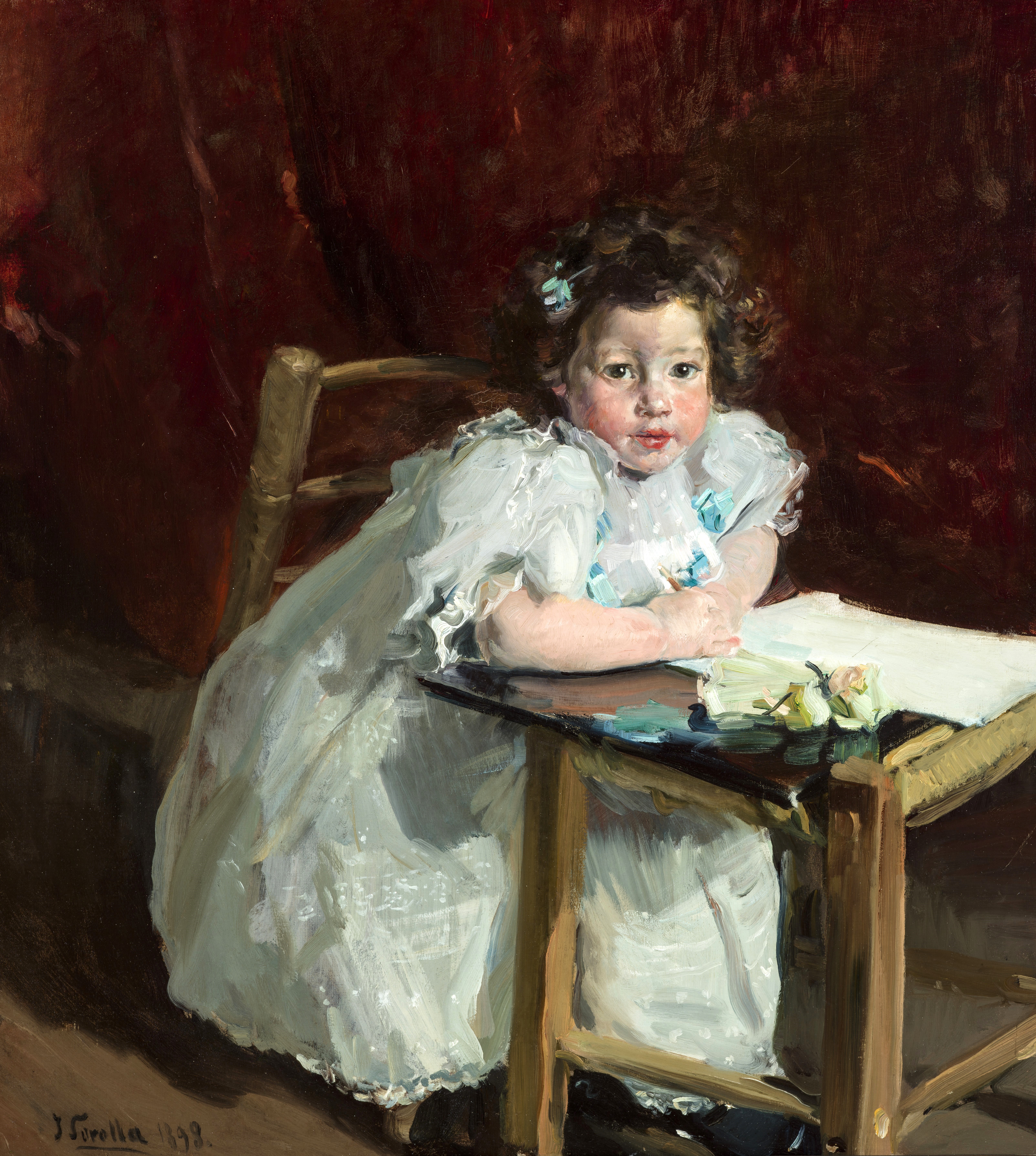 Little Elena in Her Desk – Joaquín Sorolla y Bastida
